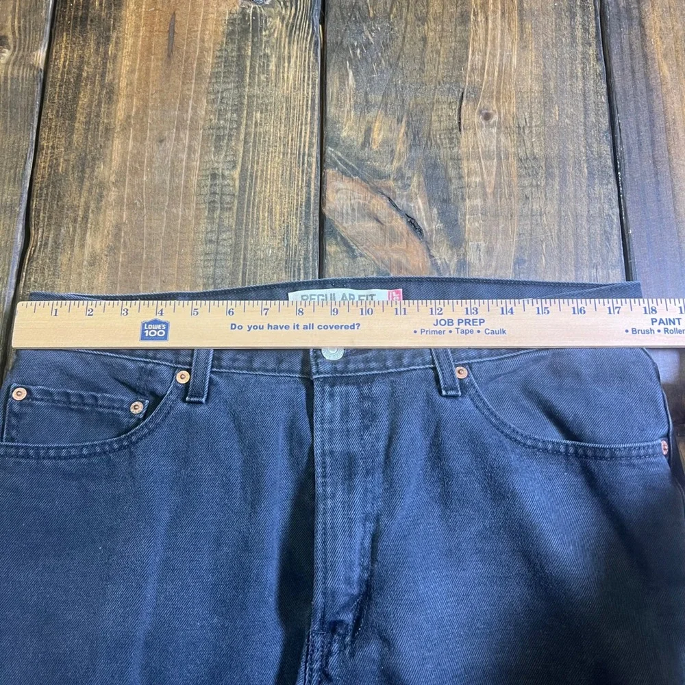 Levis‎ 505 Regular Fit Jeans Mens 36x34 Faded Black Straight Leg Denim Pants